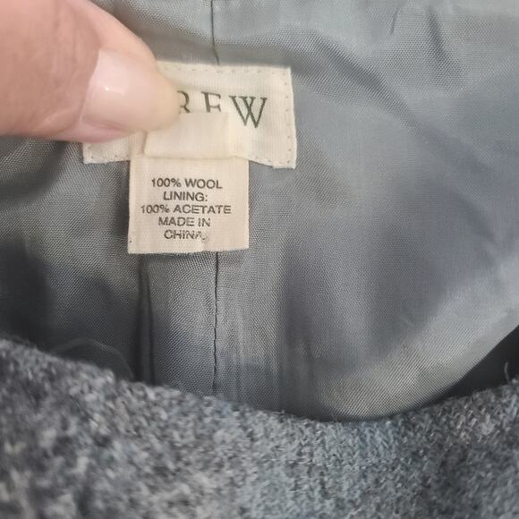 J Crew Women's wool skirt Grey pleated plaid Sz 8 Preppy Academia Twee Y2K vines - Picture 9 of 11